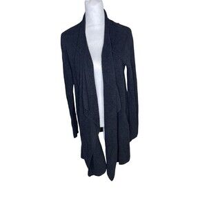 Barefoot Dreams Cozy Chic Lite Cascade Cardigan Sweater Black Women S / M